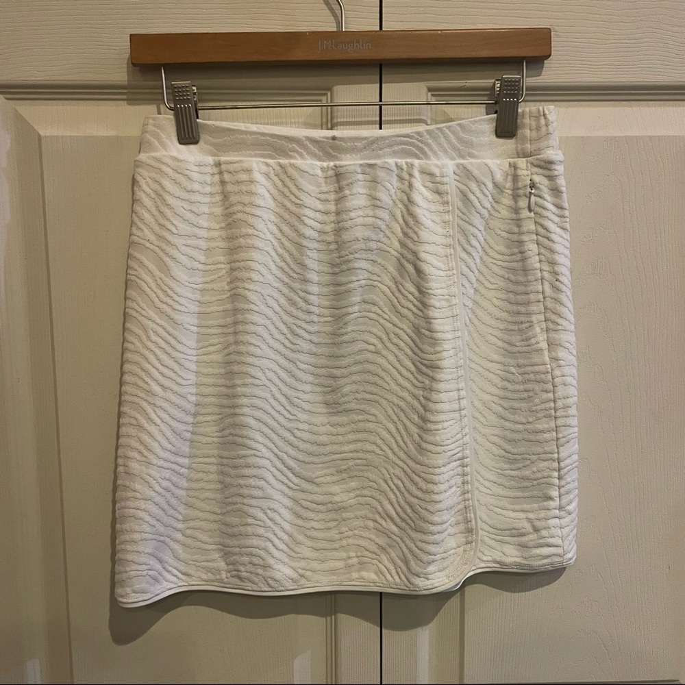 white wrap skort